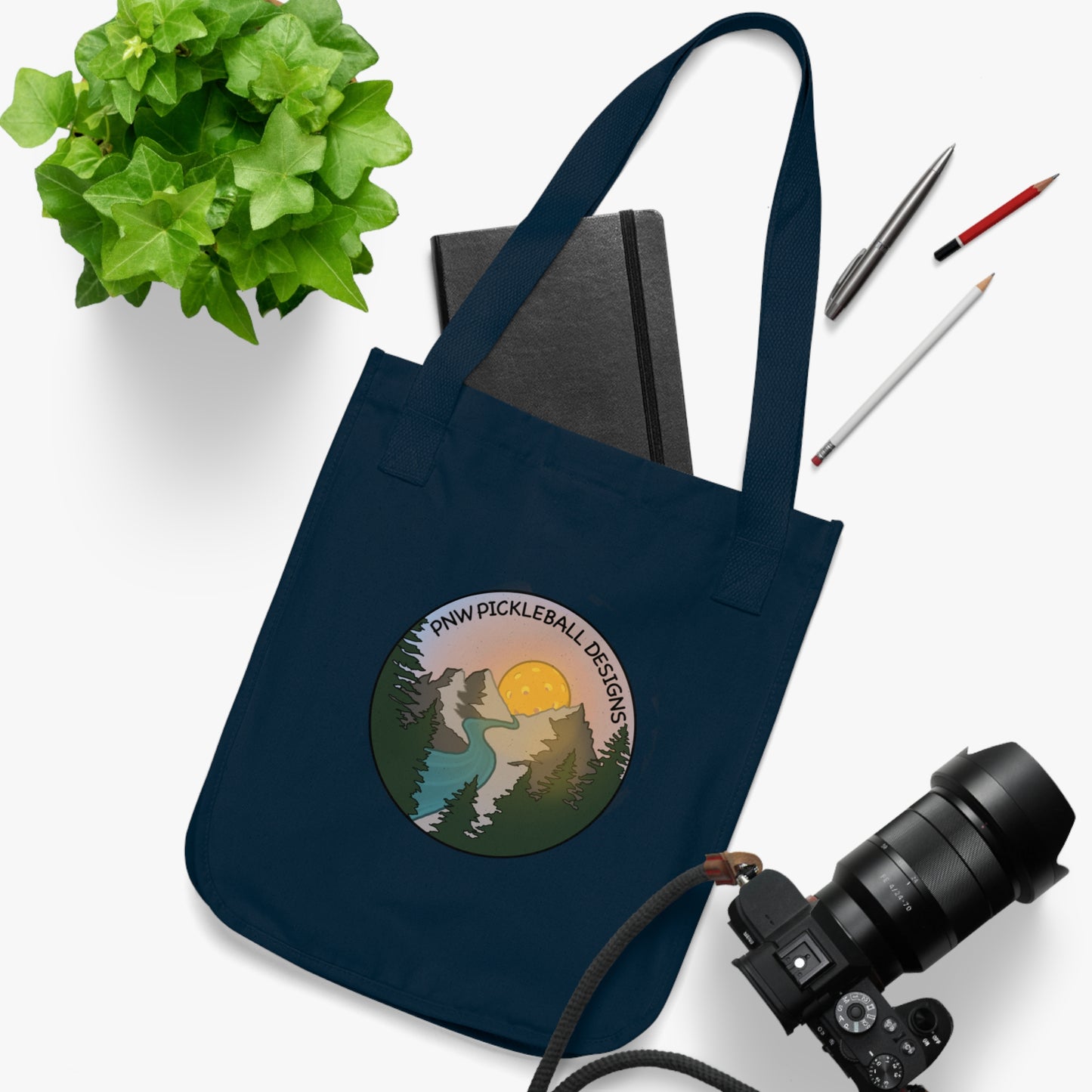 Organic Canvas Tote Bag With Three Pickleball Designs!