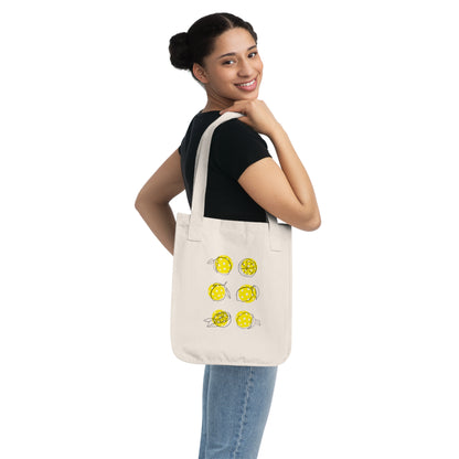 Organic Canvas Tote Bag With Three Pickleball Designs!