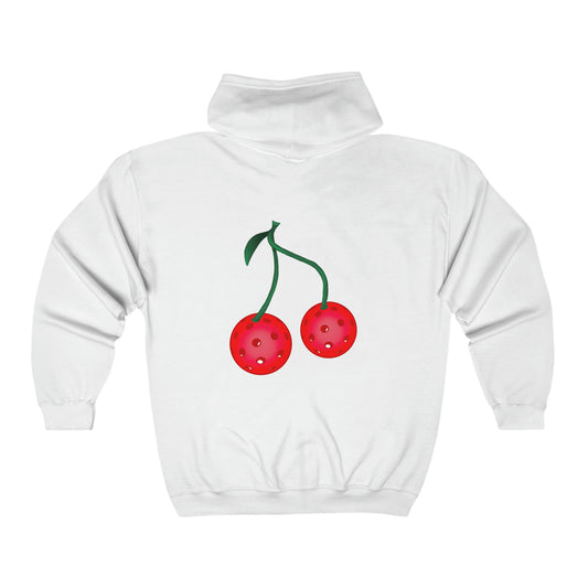 Pickleball Cherry Unisex Heavy Blend™ Full Zip Hooded Sweatshirt