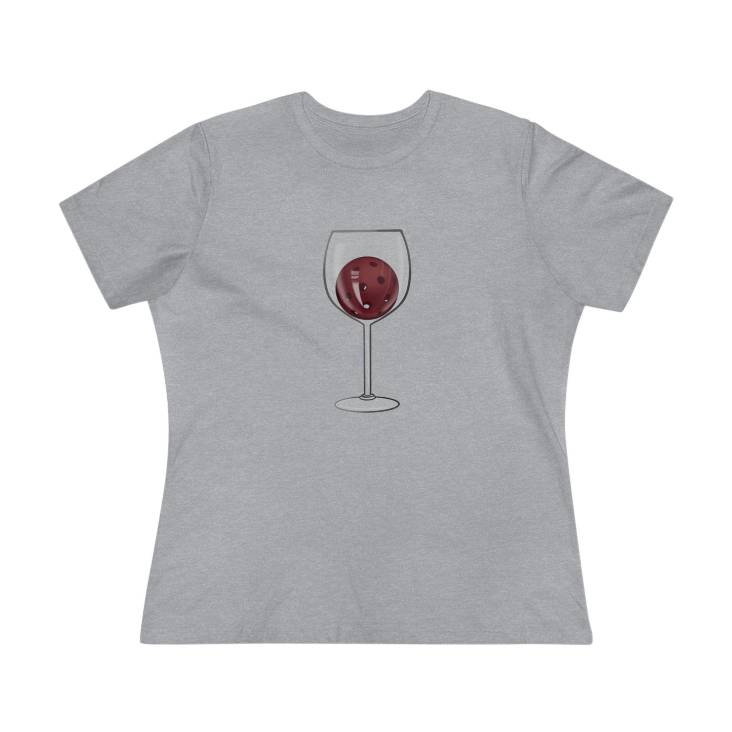 Pickleball Wine Glass Women's Premium Tee