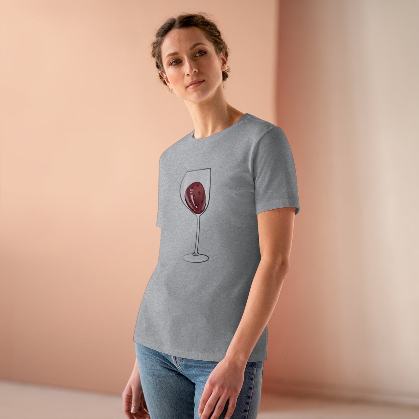 Pickleball Wine Glass Women's Premium Tee