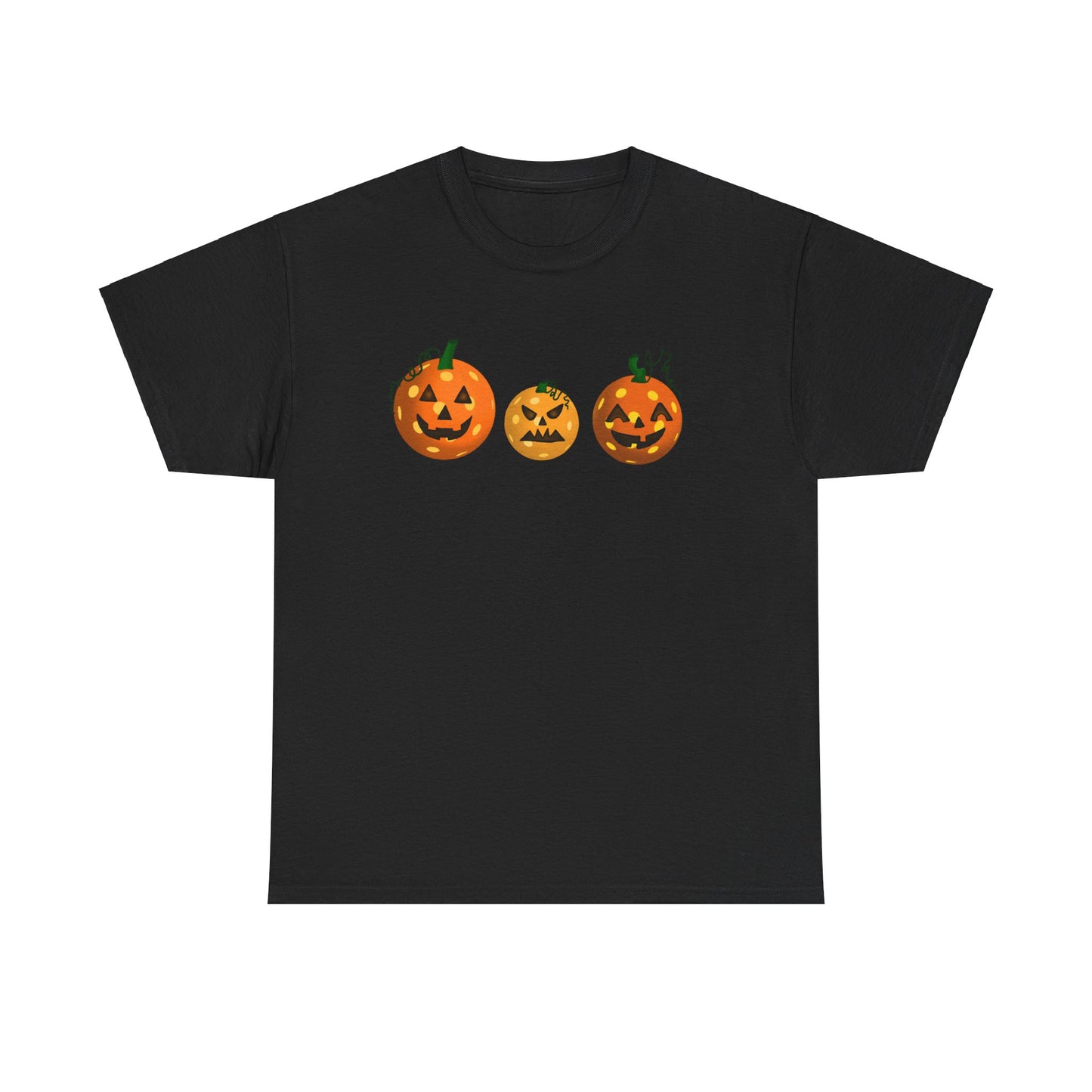 Unisex Heavy Cotton Pickleball Pumpkin Tee!