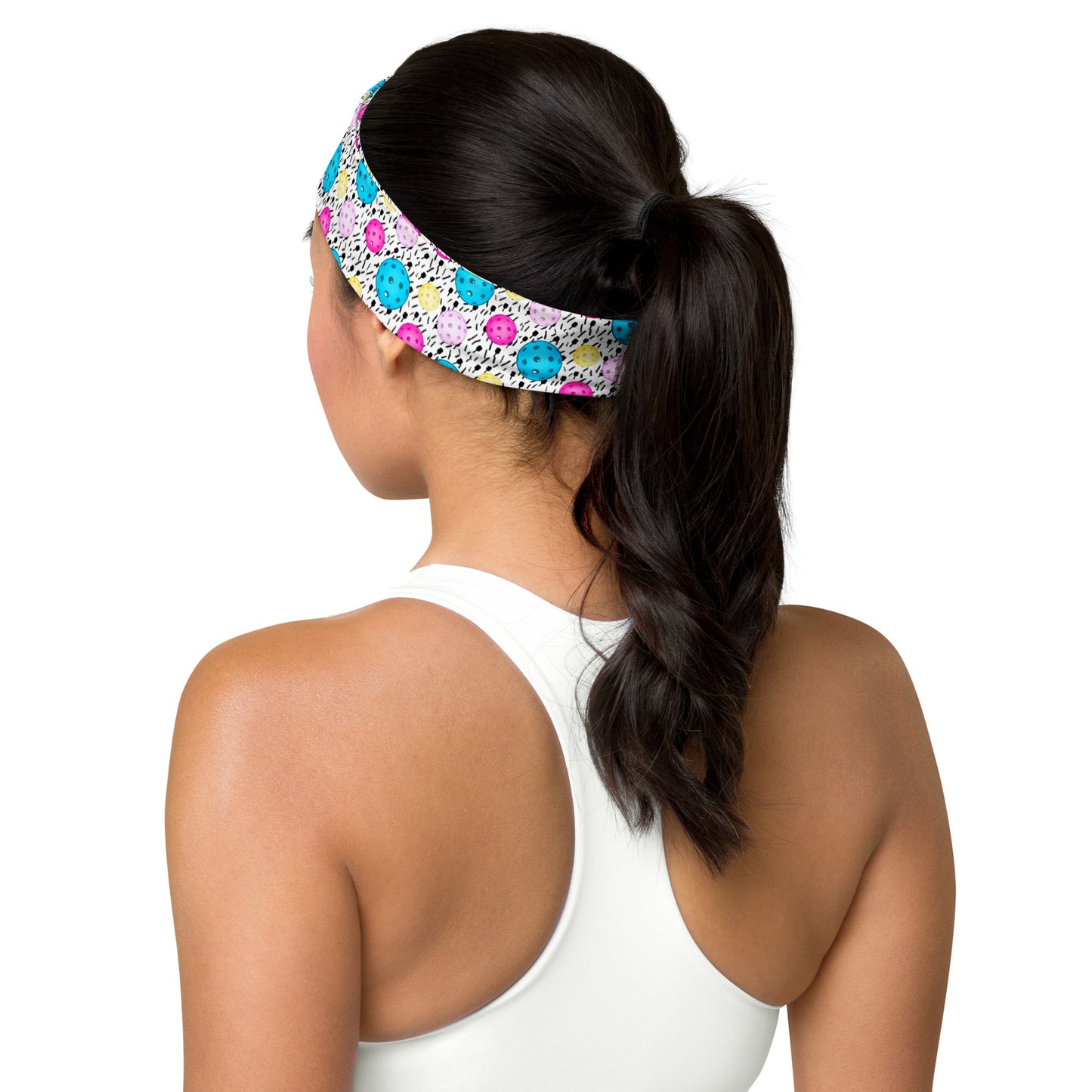 80's Themed Pickleball Pattern Headband