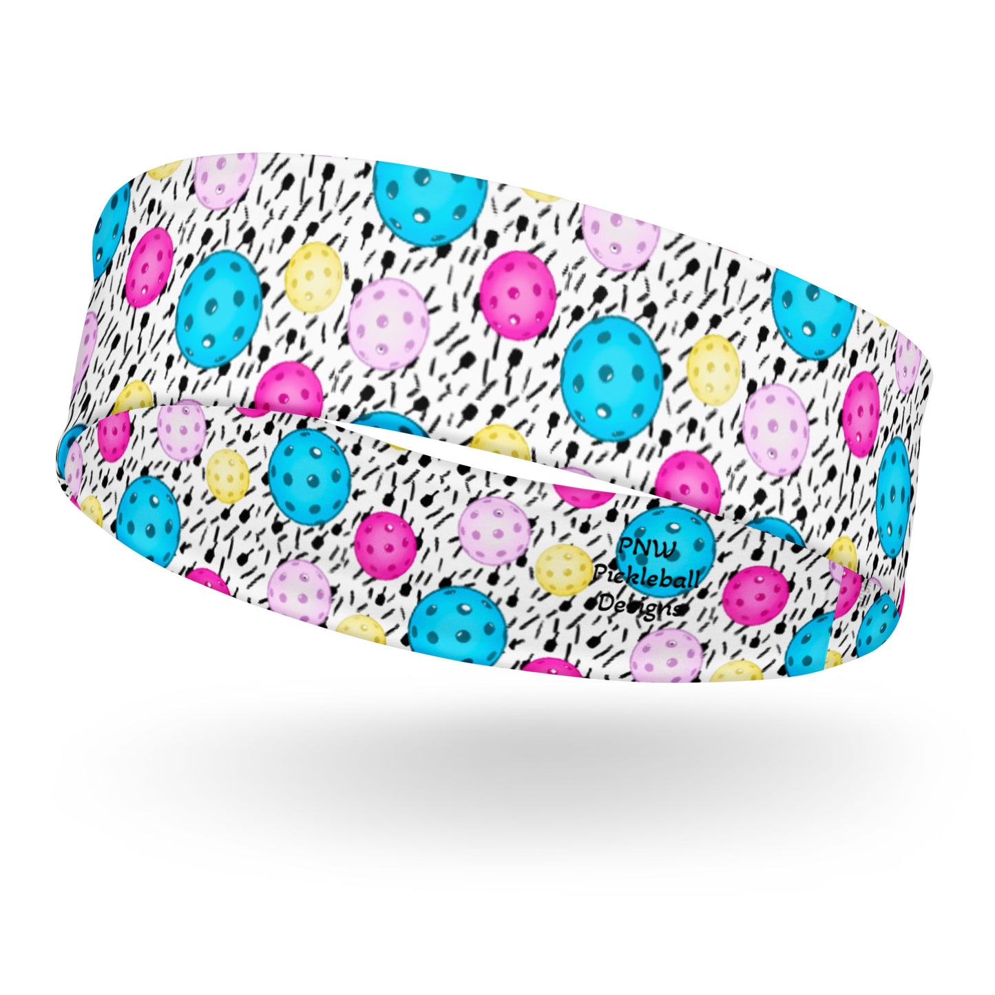 80's Themed Pickleball Pattern Headband