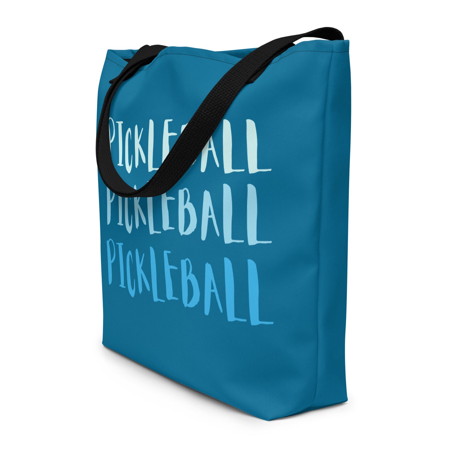 Pickleball  Ombre Large Tote Bag