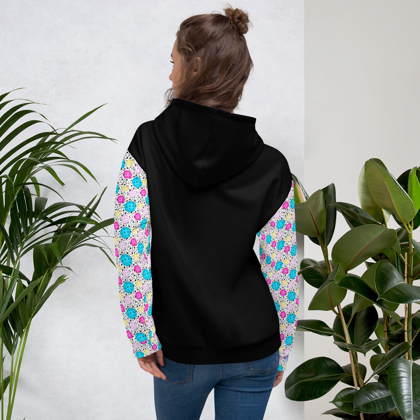 80's Themed Pickleball Pattern Unisex Hoodie