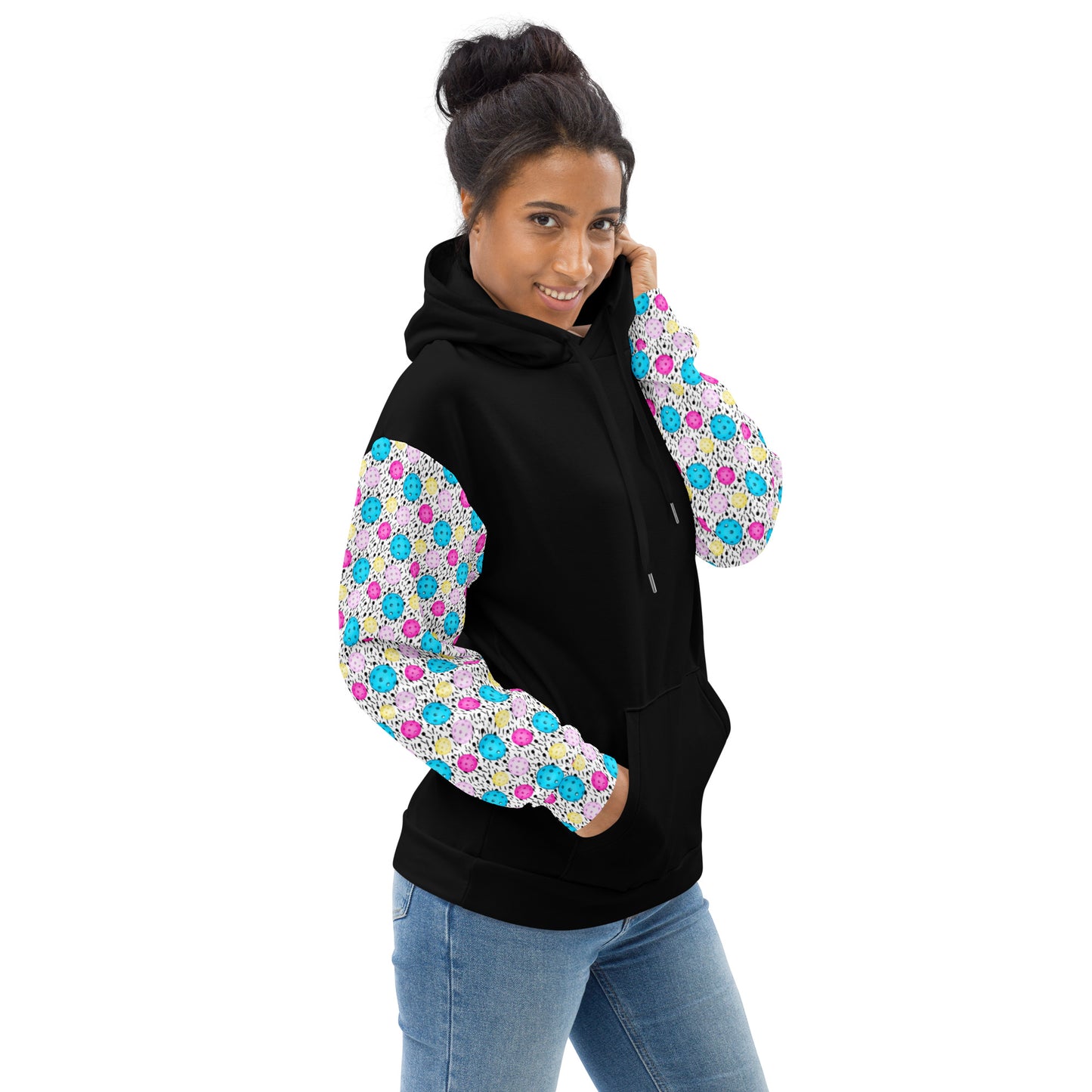 80's Themed Pickleball Pattern Unisex Hoodie