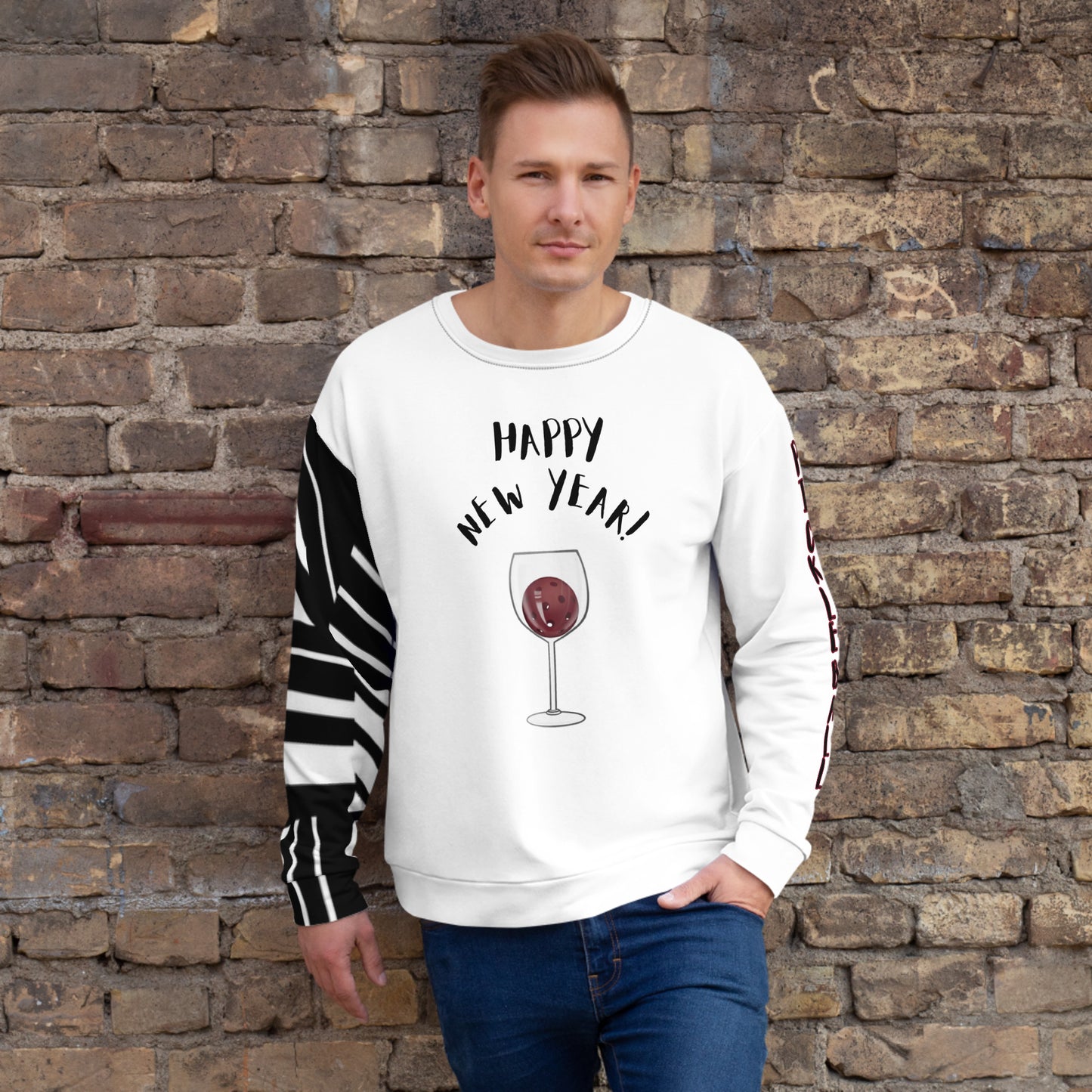 Happy New Year Pickleball In Glass Unisex Sweatshirt