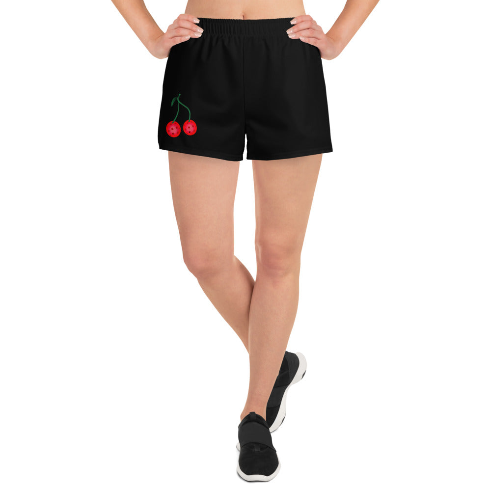 Pickleball Cherries Women’s Recycled Athletic Shorts