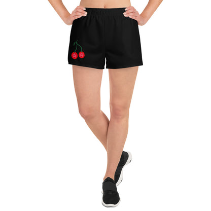 Pickleball Cherries Women’s Recycled Athletic Shorts