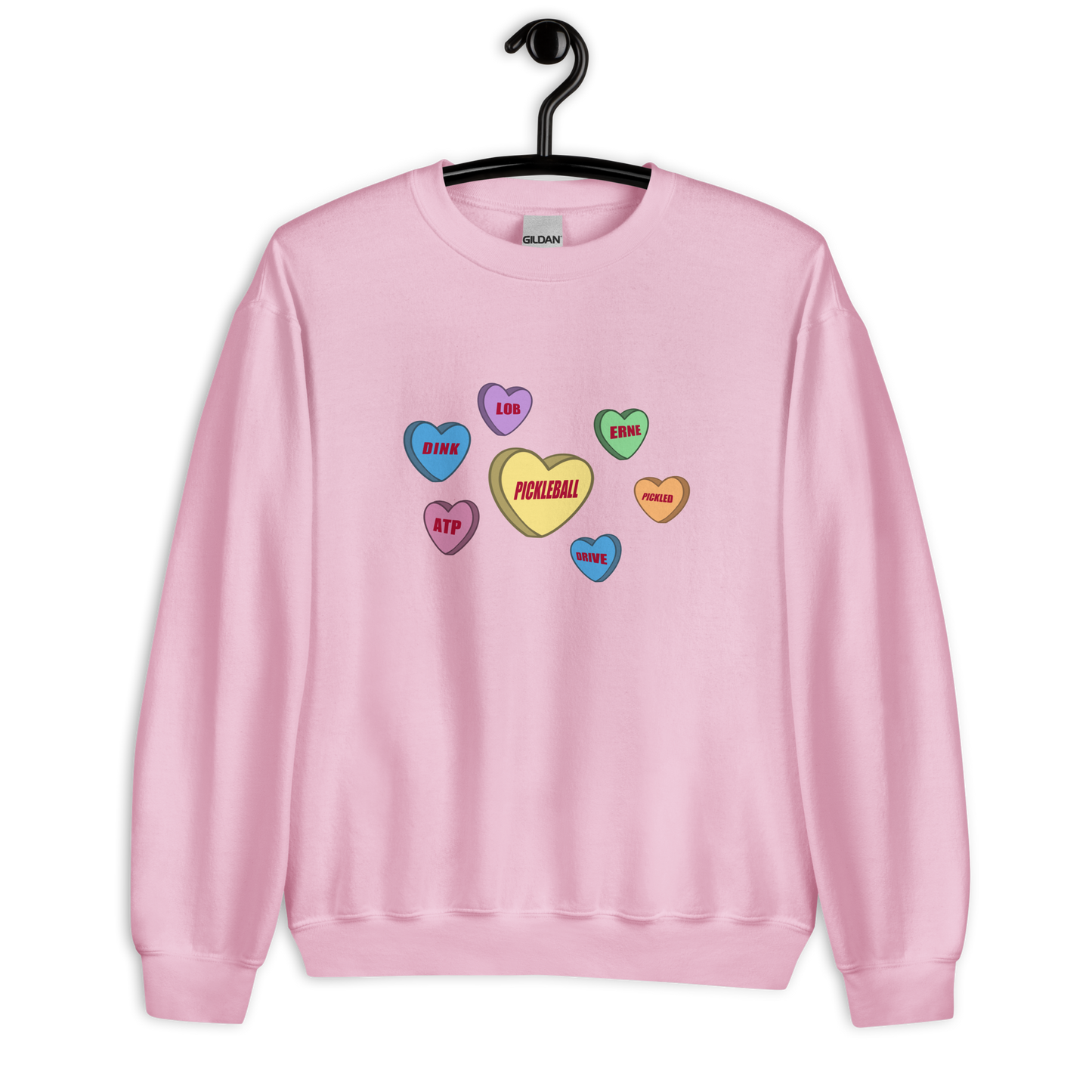 Pickleball Valentine's Hearts Unisex Sweatshirt