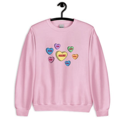 Pickleball Valentine's Hearts Unisex Sweatshirt