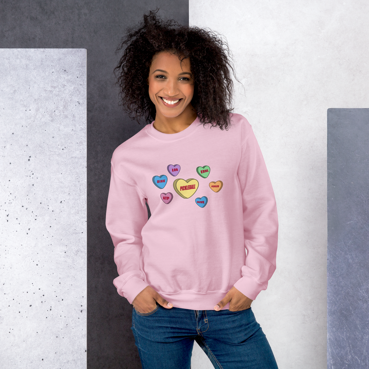 Pickleball Valentine's Hearts Unisex Sweatshirt