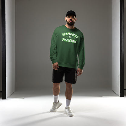 Shamrocks and Pickleball Unisex Organic Sweatshirt