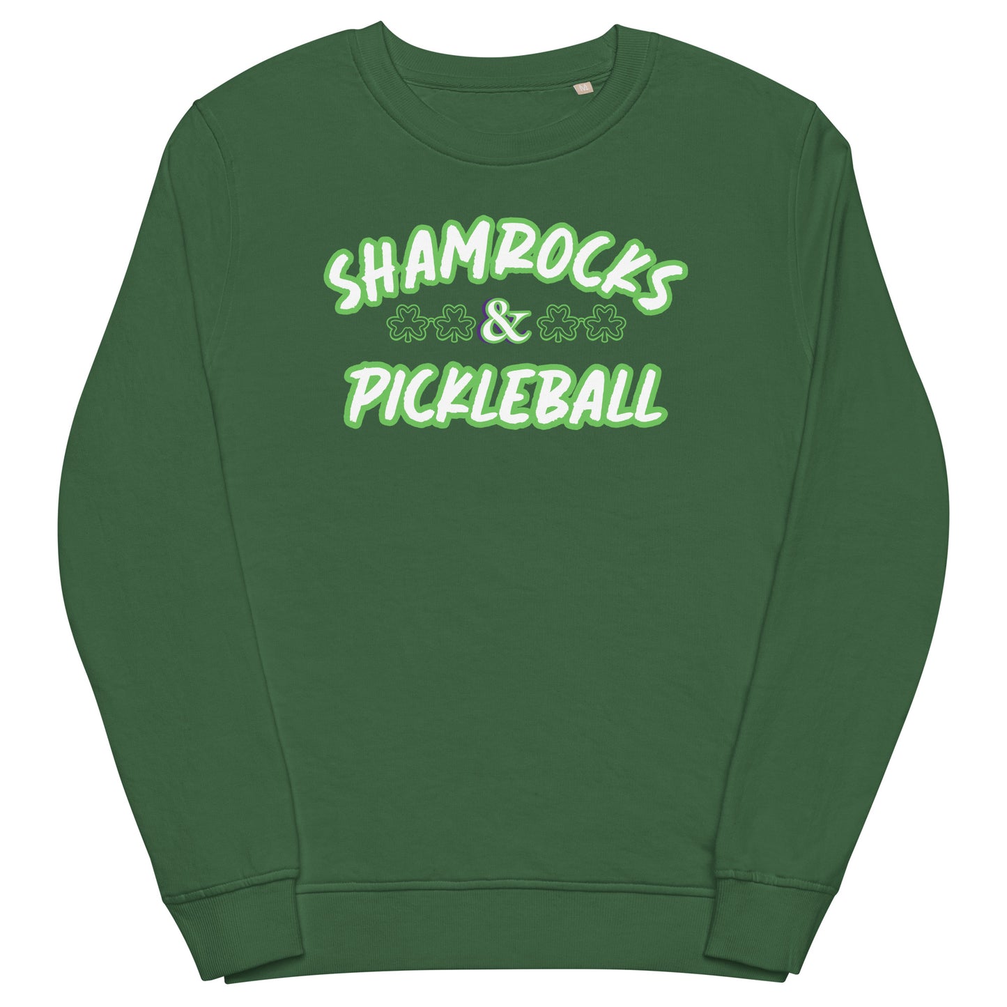 Shamrocks and Pickleball Unisex Organic Sweatshirt