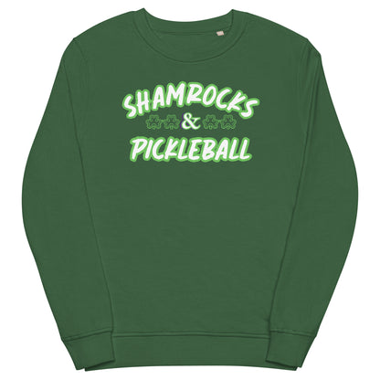 Shamrocks and Pickleball Unisex Organic Sweatshirt