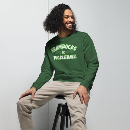 Shamrocks and Pickleball Unisex Organic Sweatshirt