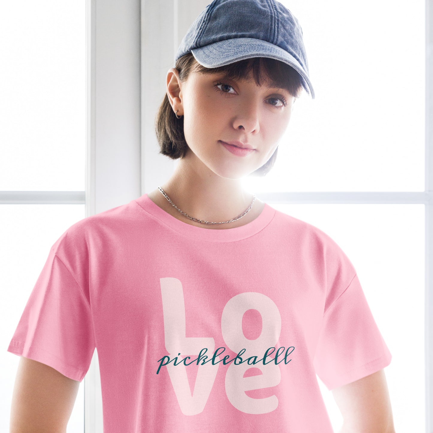 Women’s Love Pickleball Crop Top