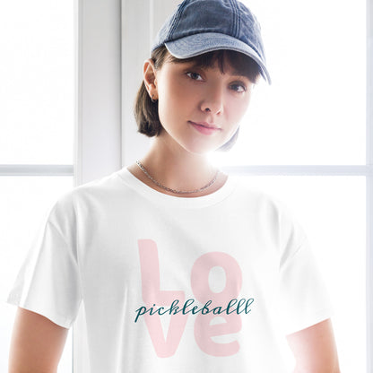 Women’s Love Pickleball Crop Top