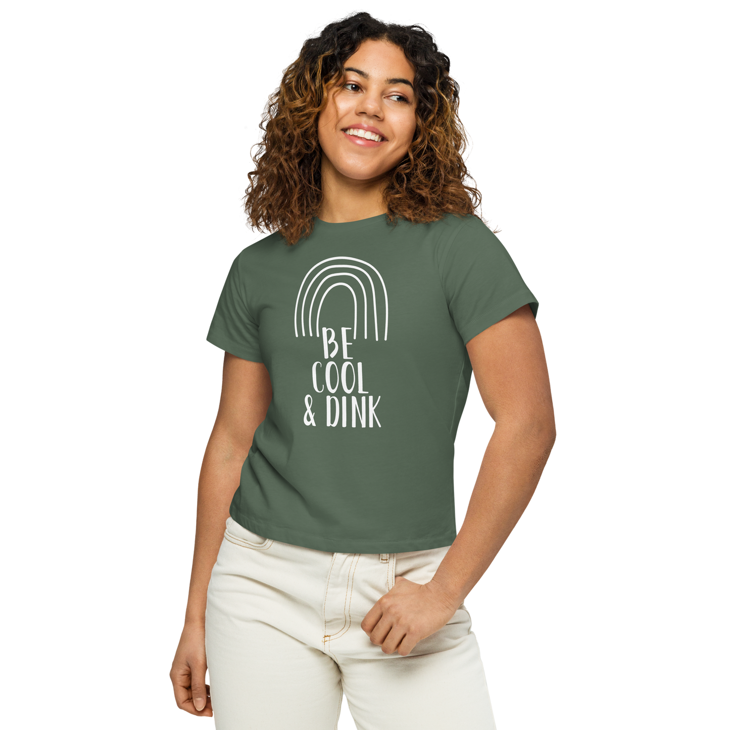 Be Cool & Dink Women’s High-Waisted T-shirt