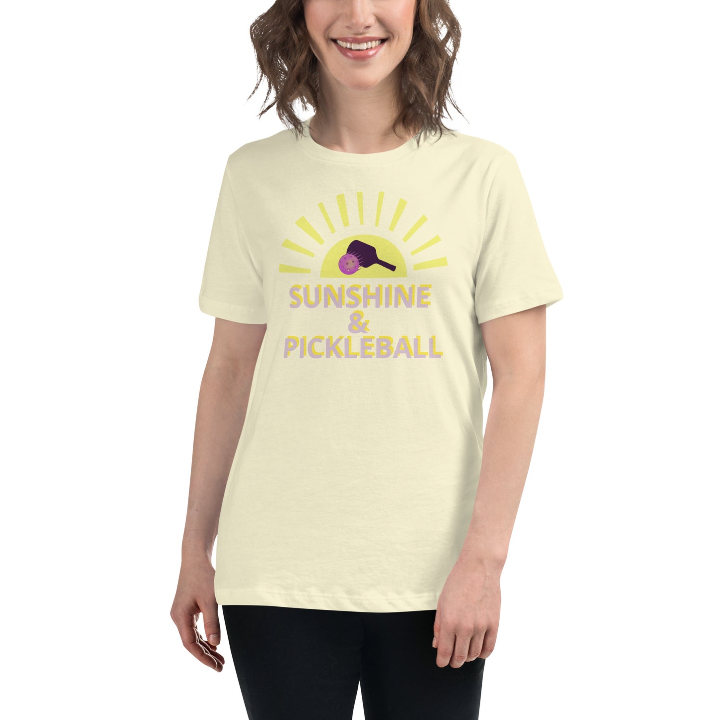 Sunshine & Pickleball Women's Relaxed T-Shirt