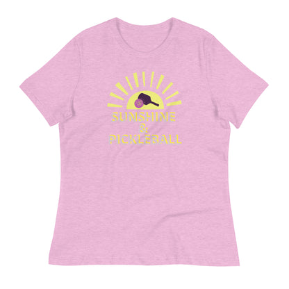 Sunshine & Pickleball Women's Relaxed T-Shirt