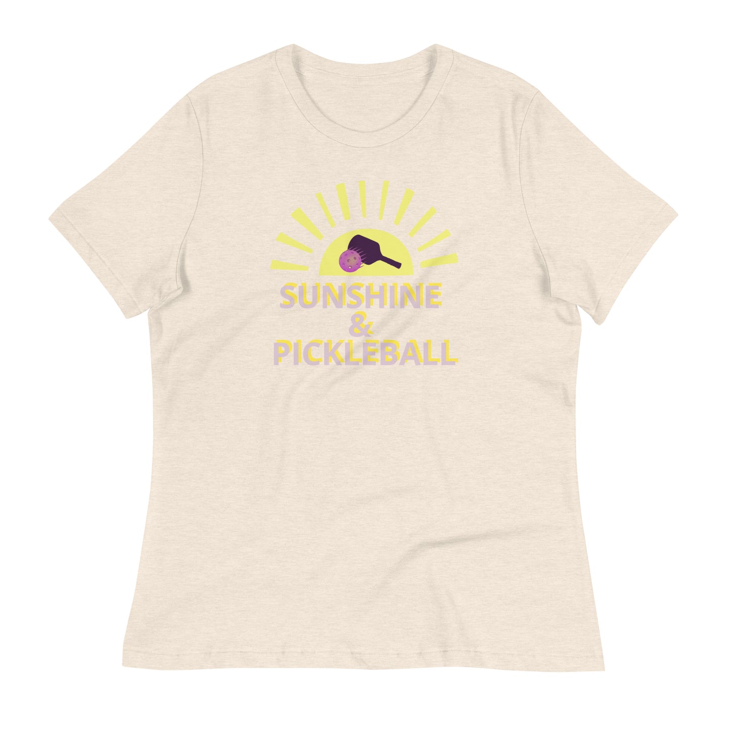 Sunshine & Pickleball Women's Relaxed T-Shirt