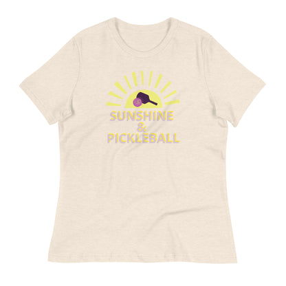 Sunshine & Pickleball Women's Relaxed T-Shirt