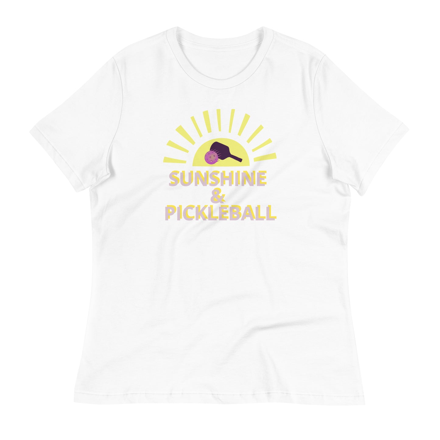 Sunshine & Pickleball Women's Relaxed T-Shirt